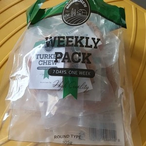 본앤츄 위클리팩 터키츄 소고기힘줄 라운드타입 15g*7p 베스트 후기 이미지
