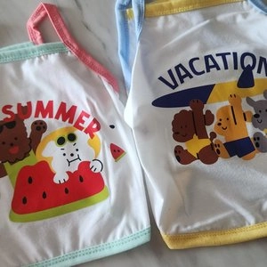 [무료배송] 냥슬아치 섬머베케이션 나시 티셔츠 레드/블루 베스트 후기 이미지