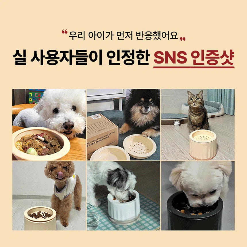 [NEW신상][무료배송] 꼬물리 킁킁식기 프레임&필터보울&솔리드보울 1번째