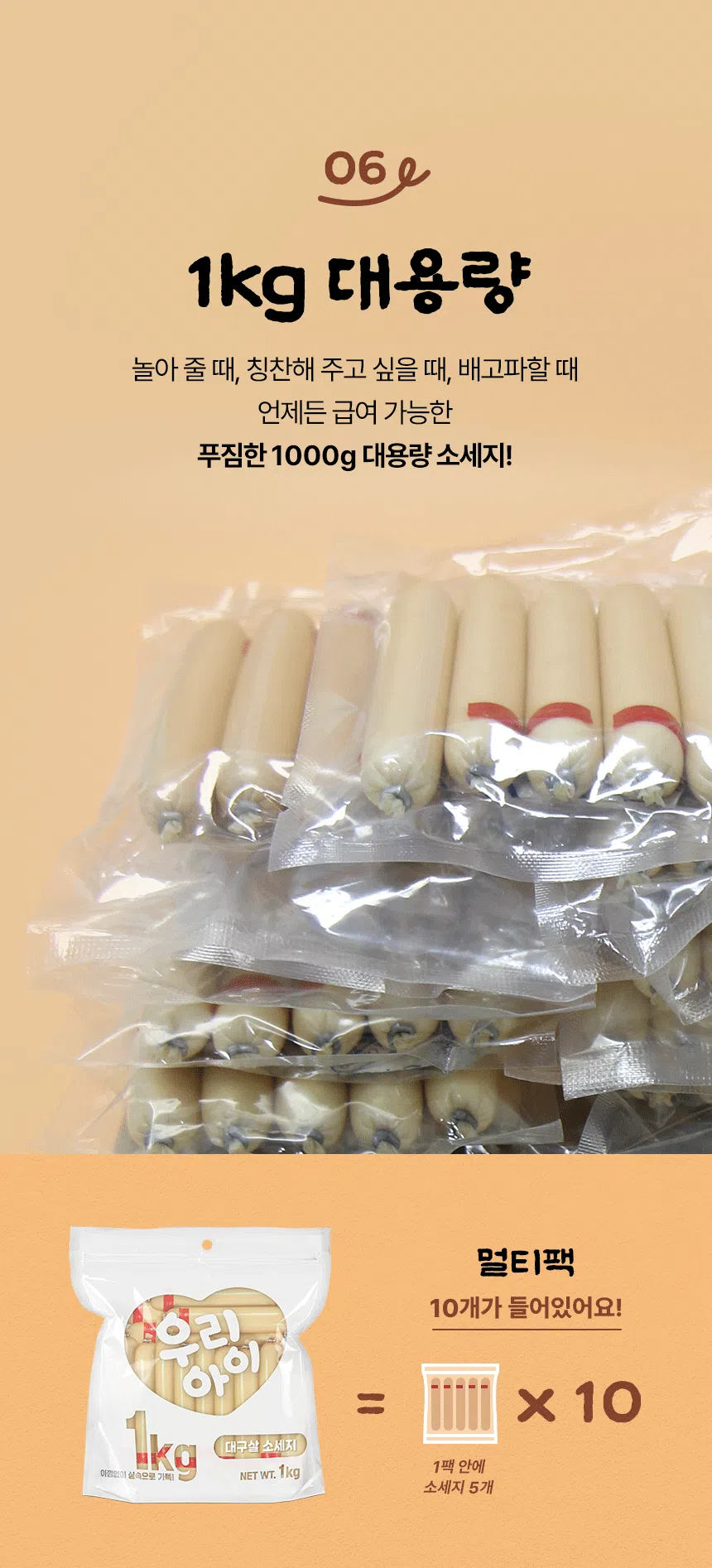 [NEW신상][무료배송] 데이스포 독 우리아이 소시지 대구살 1kg 11번째