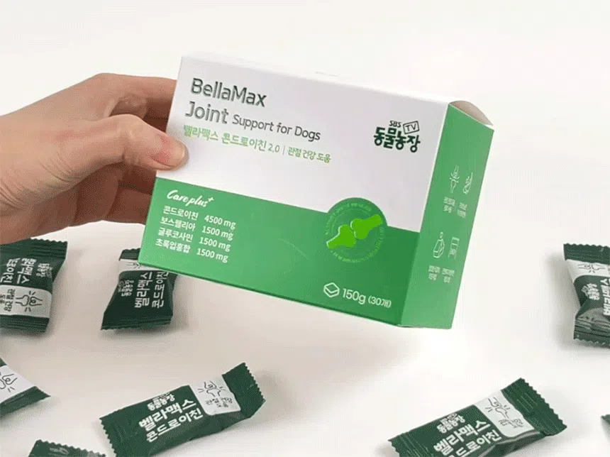 [브랜드전]벨라맥스 SBS TV 동물농장 콘드로이친 강아지 관절 슬개골 영양제 150g 12번째