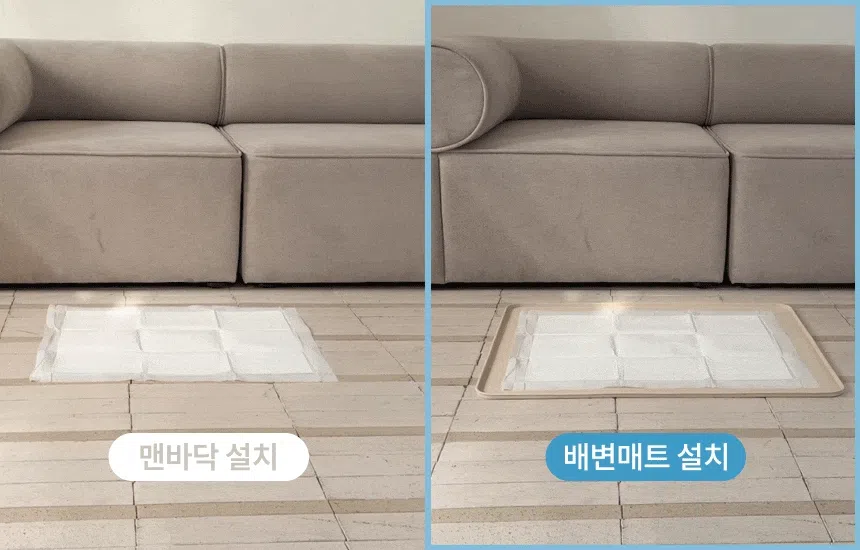 [NEW신상][무료배송] 리카리카 논슬립 실리콘 배변매트 표준형/대형 5번째
