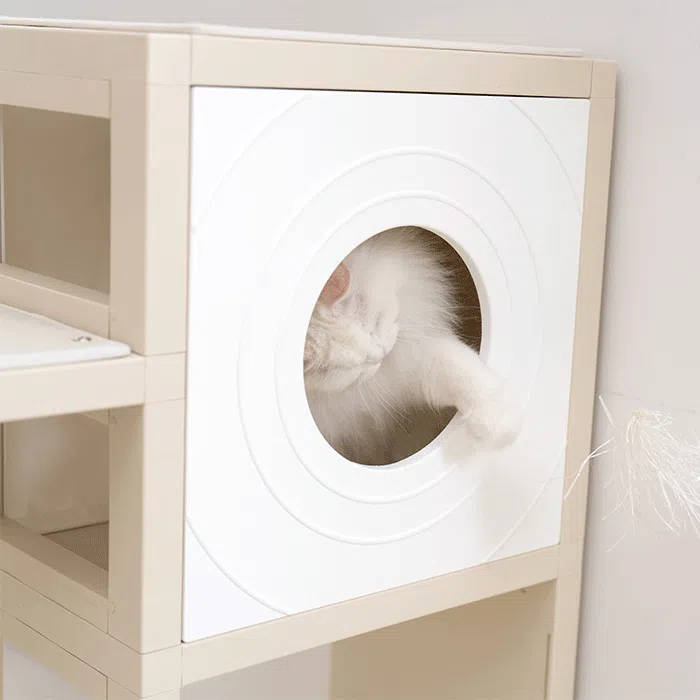 [NEW신상][무료배송] 큐빅스펫 숨숨집 1x1 + 커버 세트 아이보리/화이트/카뎃블루/레드/그레이/옐로우 25번째