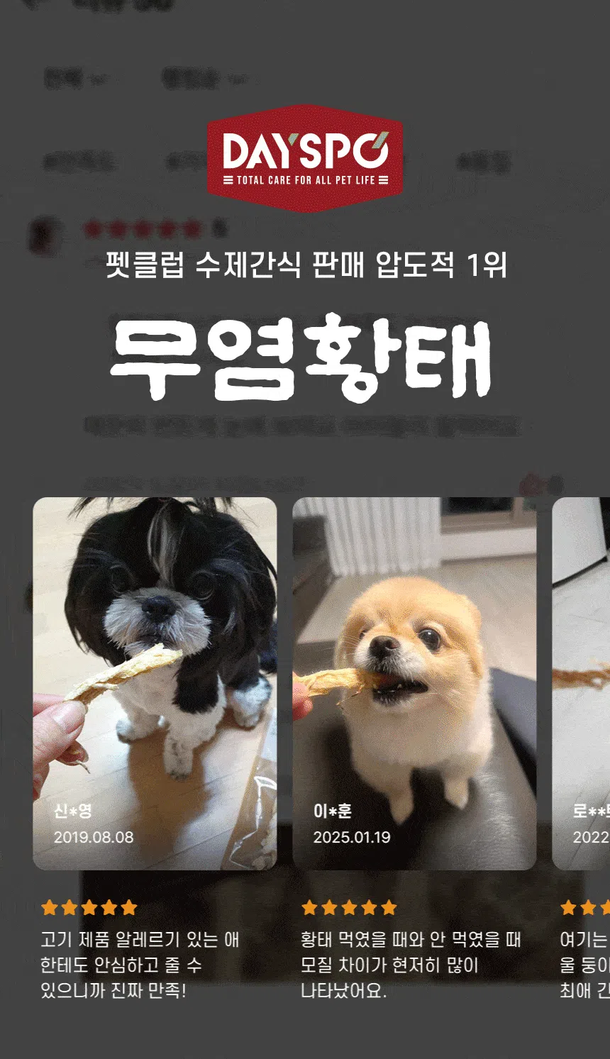 [NEW신상][무료배송] 데이스포 독 우리아이 무염황태 150g 3번째