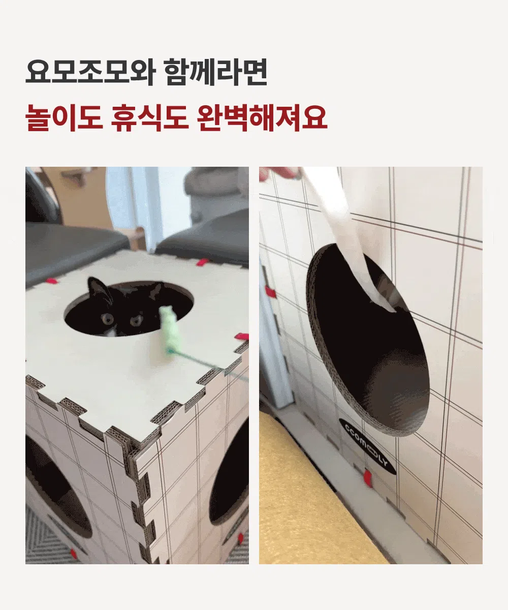 [NEW신상][무료배송] 꼬물리 요모조모 스크래쳐 숨숨집 하우스 5번째
