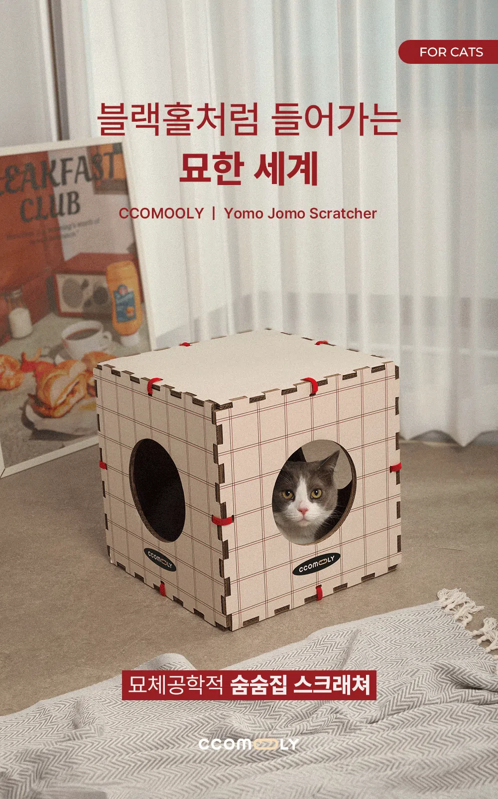 [NEW신상][무료배송] 꼬물리 요모조모 스크래쳐 숨숨집 하우스 3번째