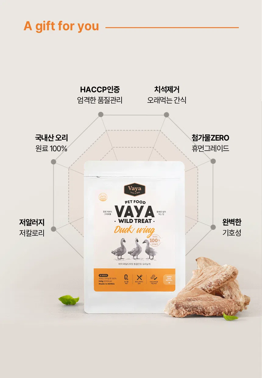 [NEW신상][무료배송] 바야 와일드트릿 동결건조 오리날개 140g 6번째