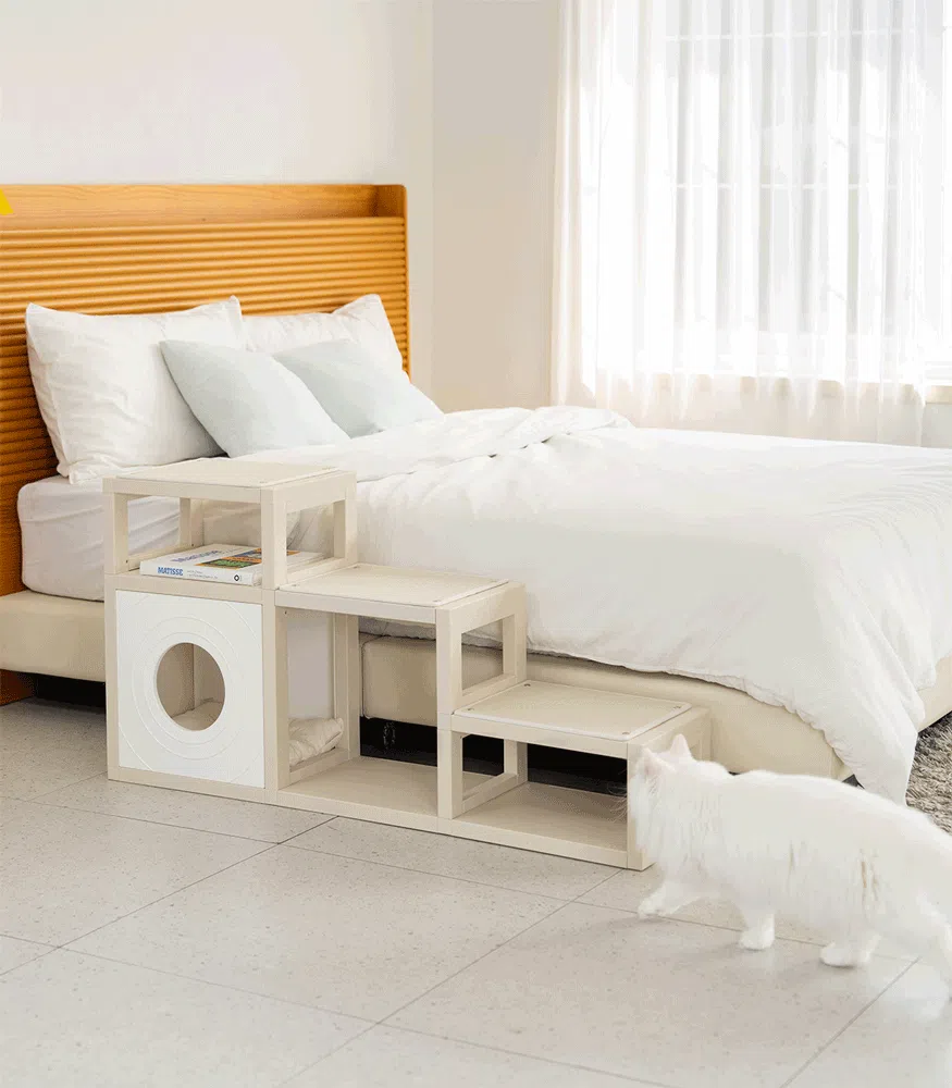 [NEW신상][무료배송] 큐빅스펫 먼치킨 노묘 낮은 캣타워 고양이계단 C+커버세트 6color+ 스크래쳐 3장포함 31번째