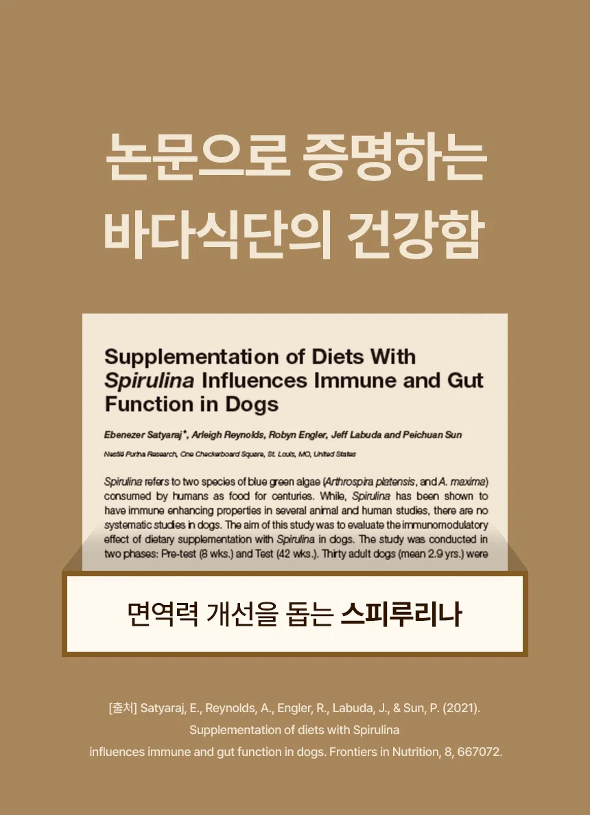 [무료배송] 데이스포 독 명품수제사료 바다식단 1kg 9번째