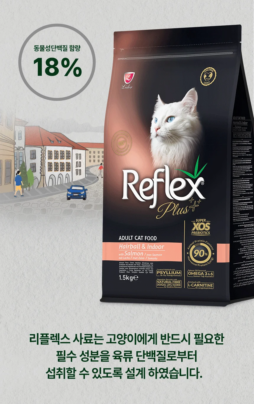 [무료배송] 리플렉스 플러스 캣 안티헤어볼 연어 1.5kg 11번째