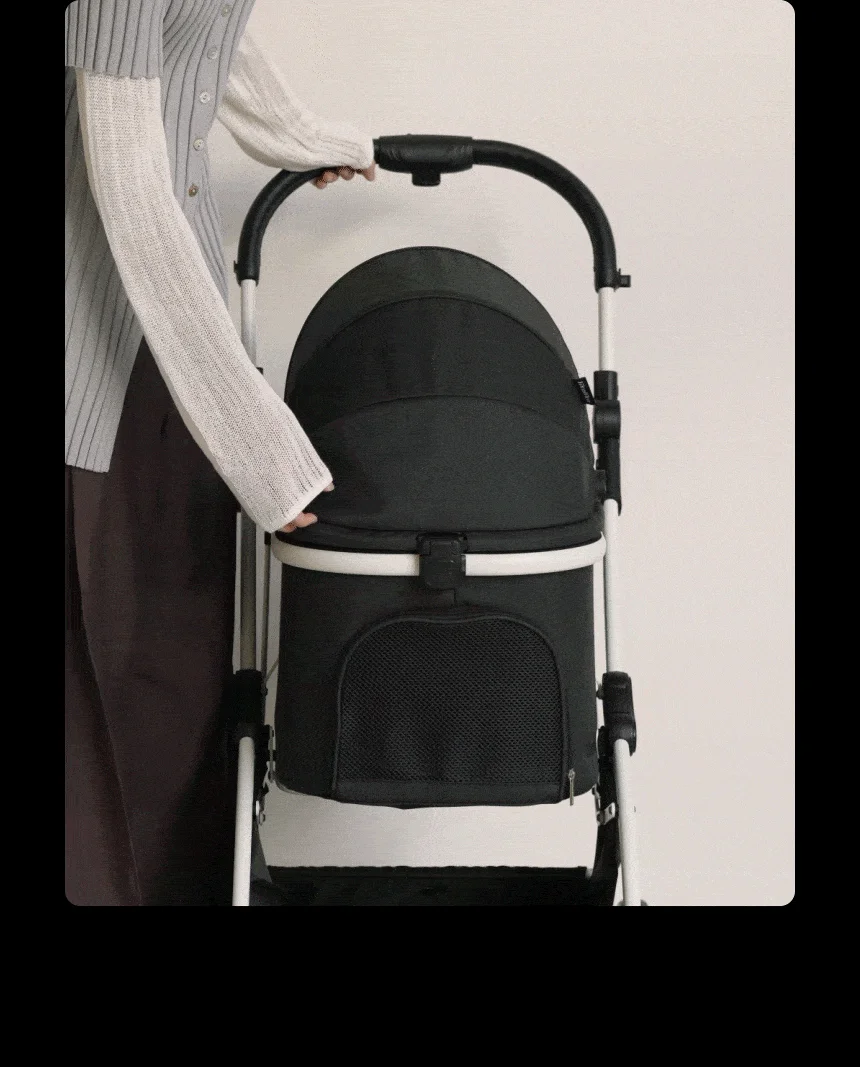 [무료배송] 리카리카 올데이 라이트 일체형 유모차 2세대 베이지/차콜블랙 26번째