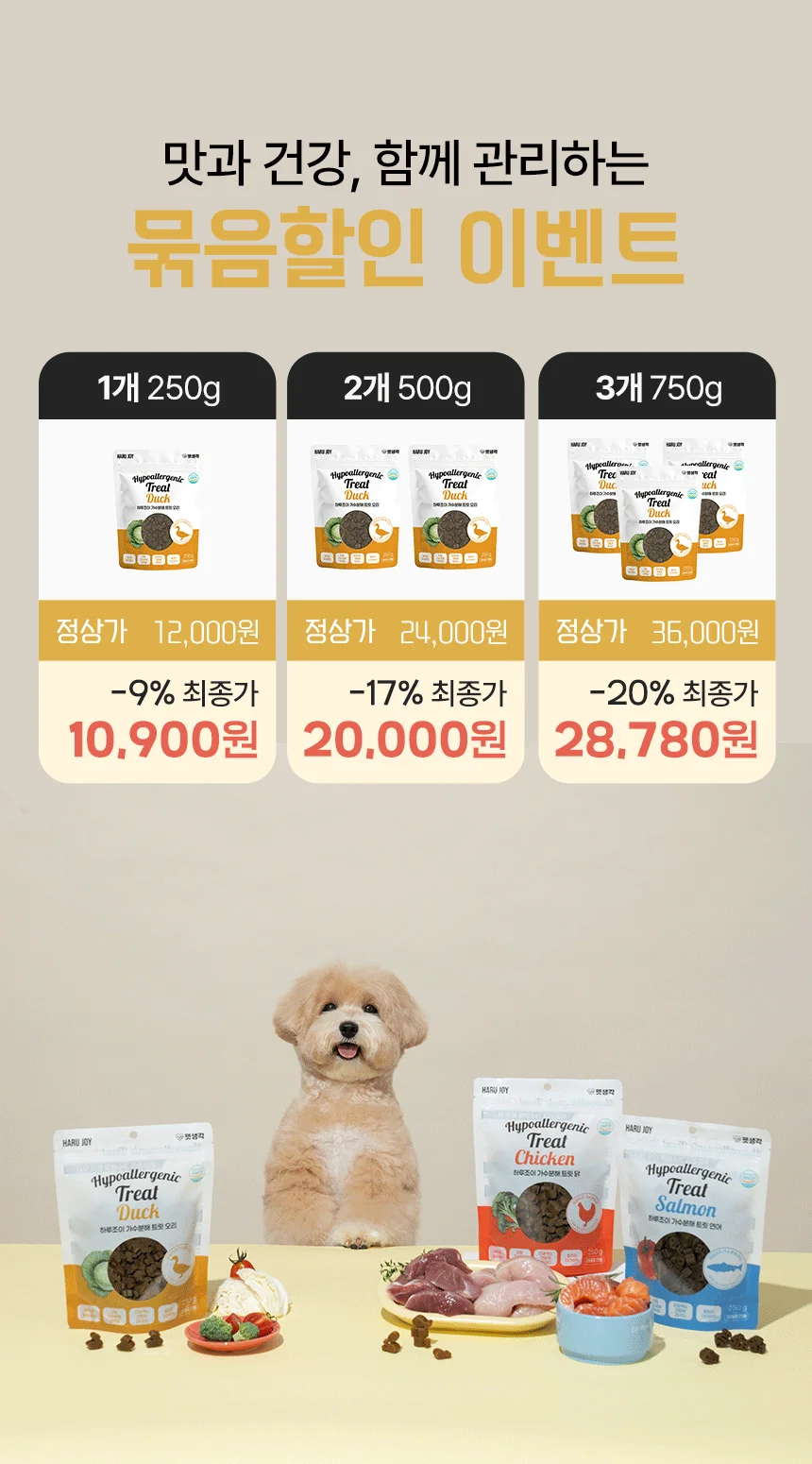 [NEW신상]펫생각 하루조이 가순분해 트릿 오리 250g 11번째