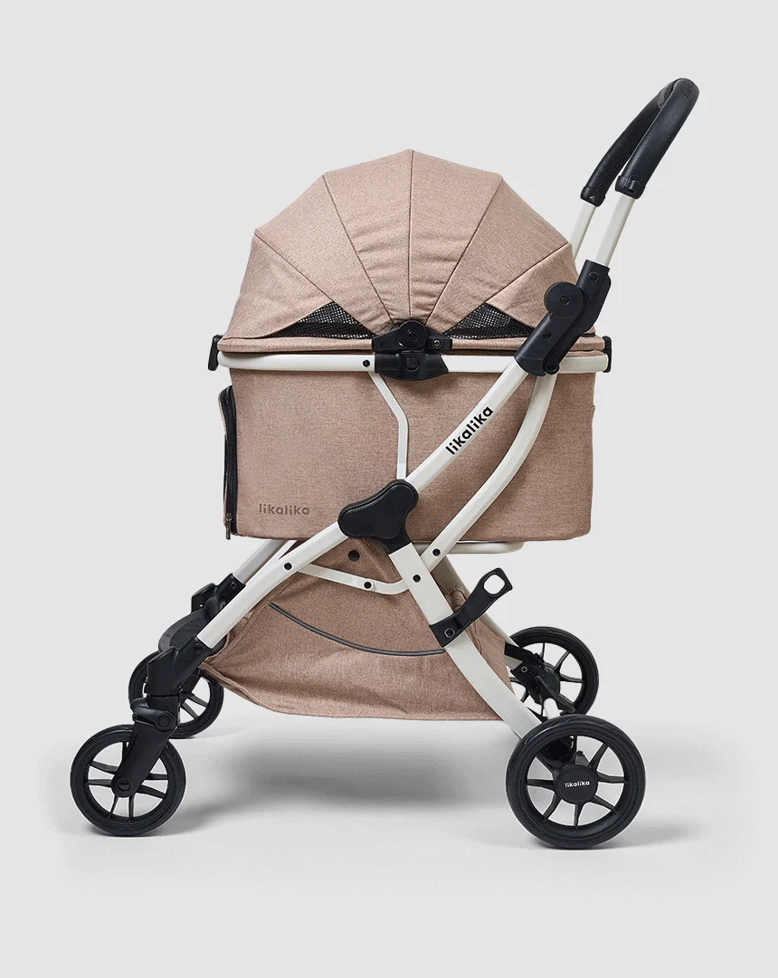 [무료배송] 리카리카 올데이 라이트 일체형 유모차 2세대 베이지/차콜블랙 24번째
