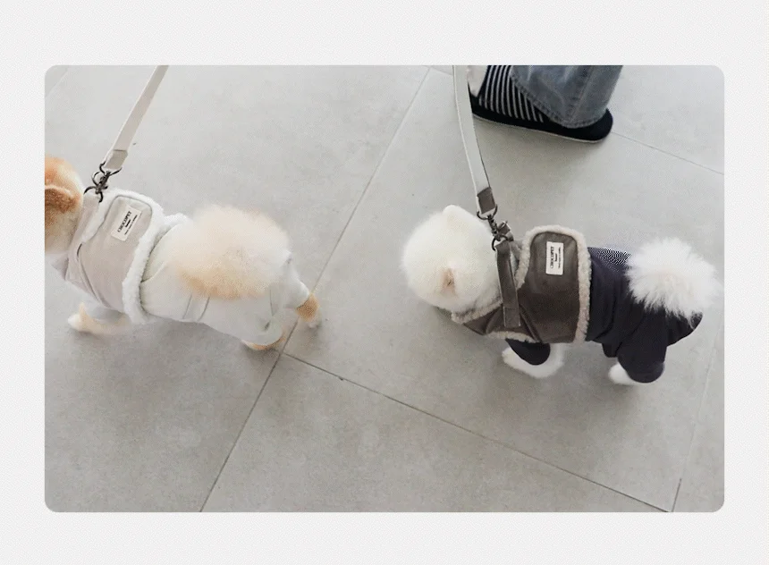 [무료배송] 초코펫하우스 산책왕 보온 무스탕 하네스 9번째