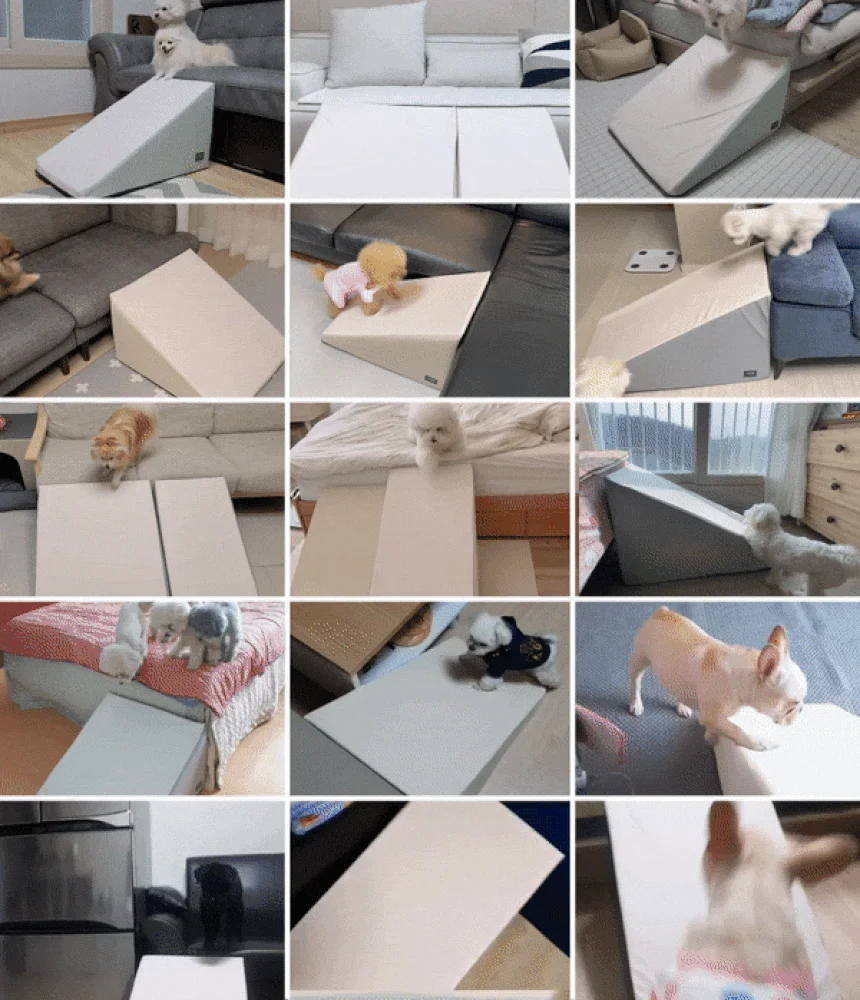 [무료배송] 초코펫하우스 논슬립 스텝 3.0 그레이/아이보리/핑크 2번째