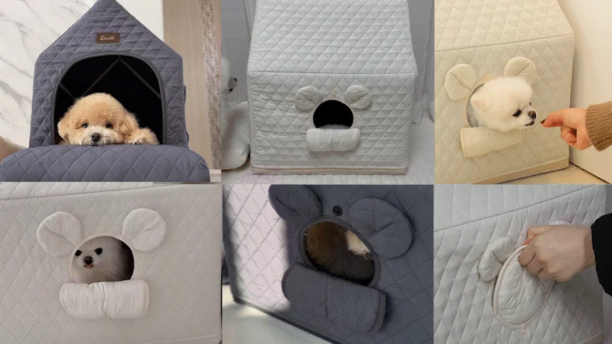 [무료배송] 초코펫하우스 에브리데이 하우스 3.0 아이보리/그레이/핑크 6번째