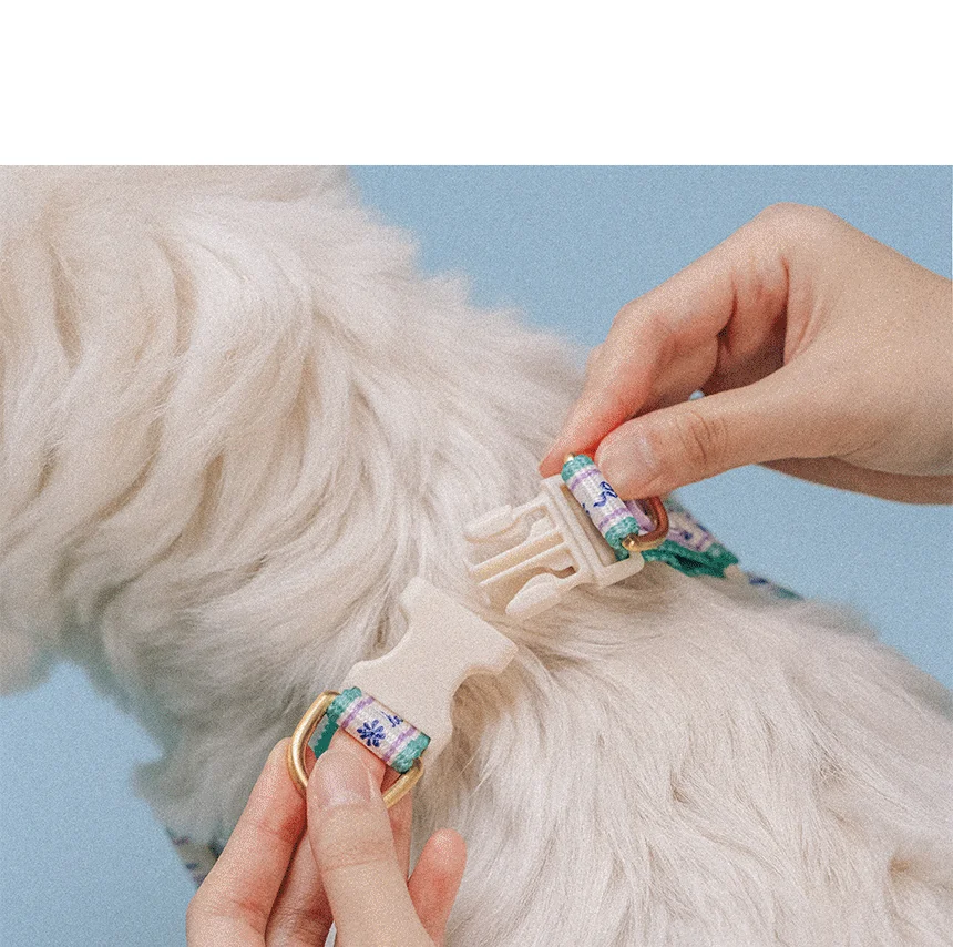 [무료배송] 리카리카 플레어 하네스 L자형 핑크/민트 M-L 9번째