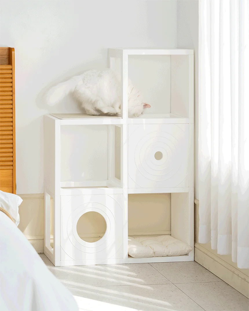 [NEW신상][무료배송] 큐빅스펫 숨숨집 5칸 고양이타워 2X3+ 커버 세트 6color +스크래쳐1장 포함 23번째