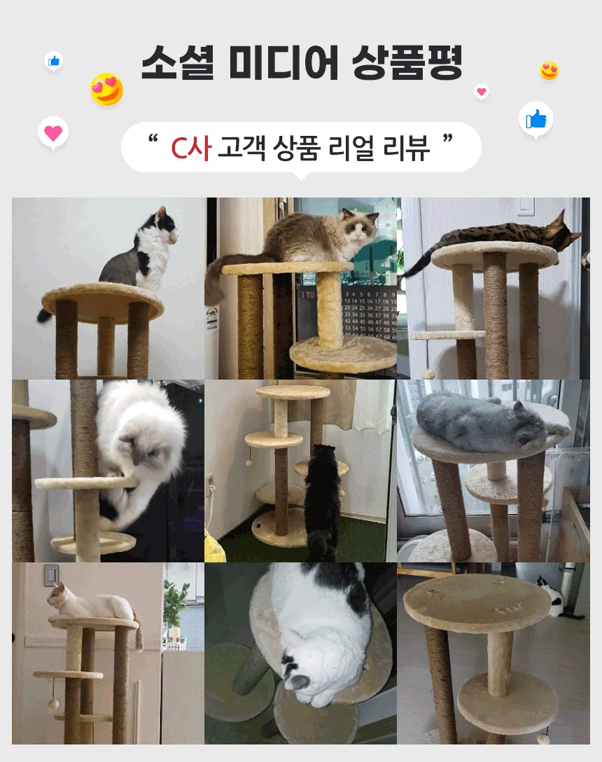 [무료배송] 펫토리아 GP 5단 원형 베이지 1번째