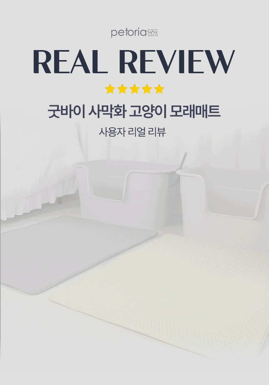 [NEW신상][무료배송] 펫토리아 고양이 사막화방지 벌집모양 2중구조 모래 매트 4종 (그레이/크림 대형/특대형) 3번째