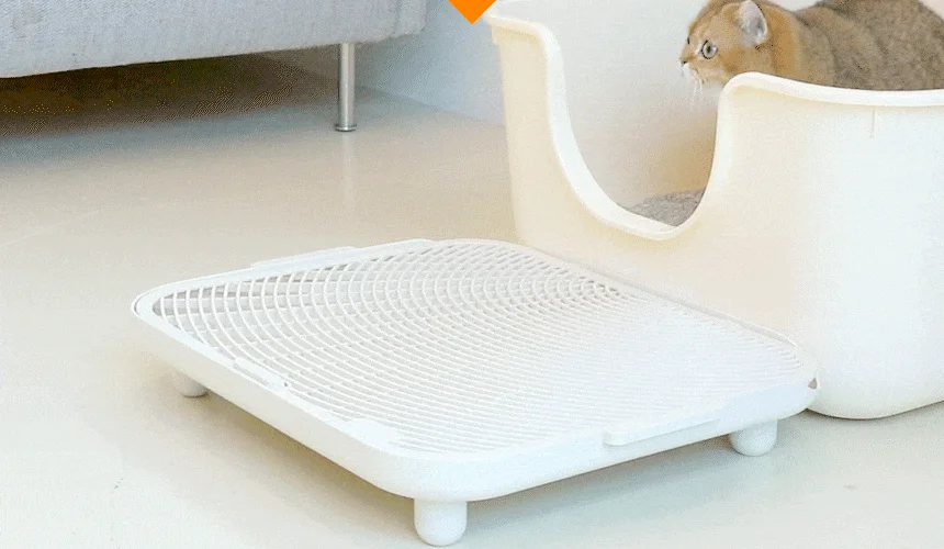 [NEW신상]소심한호랑이 캣 모래매트 심쿵발판 아이보리/화이트 11번째