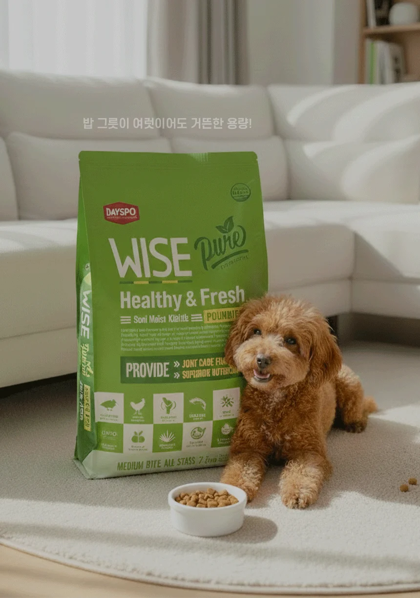 [신상특가] [무료배송] 데이스포 독 와이즈 퓨어 큰알갱이 15kg 8번째