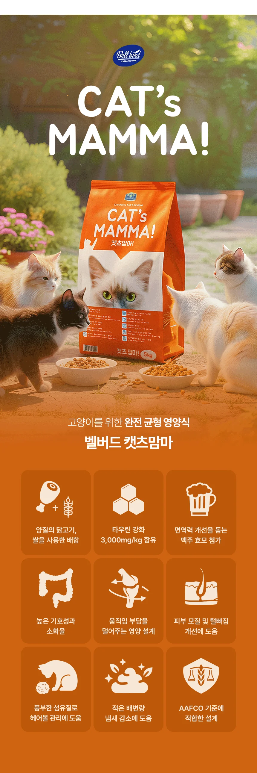 [무료배송] 벨버드 캣츠맘마 전연령 5kg 4번째