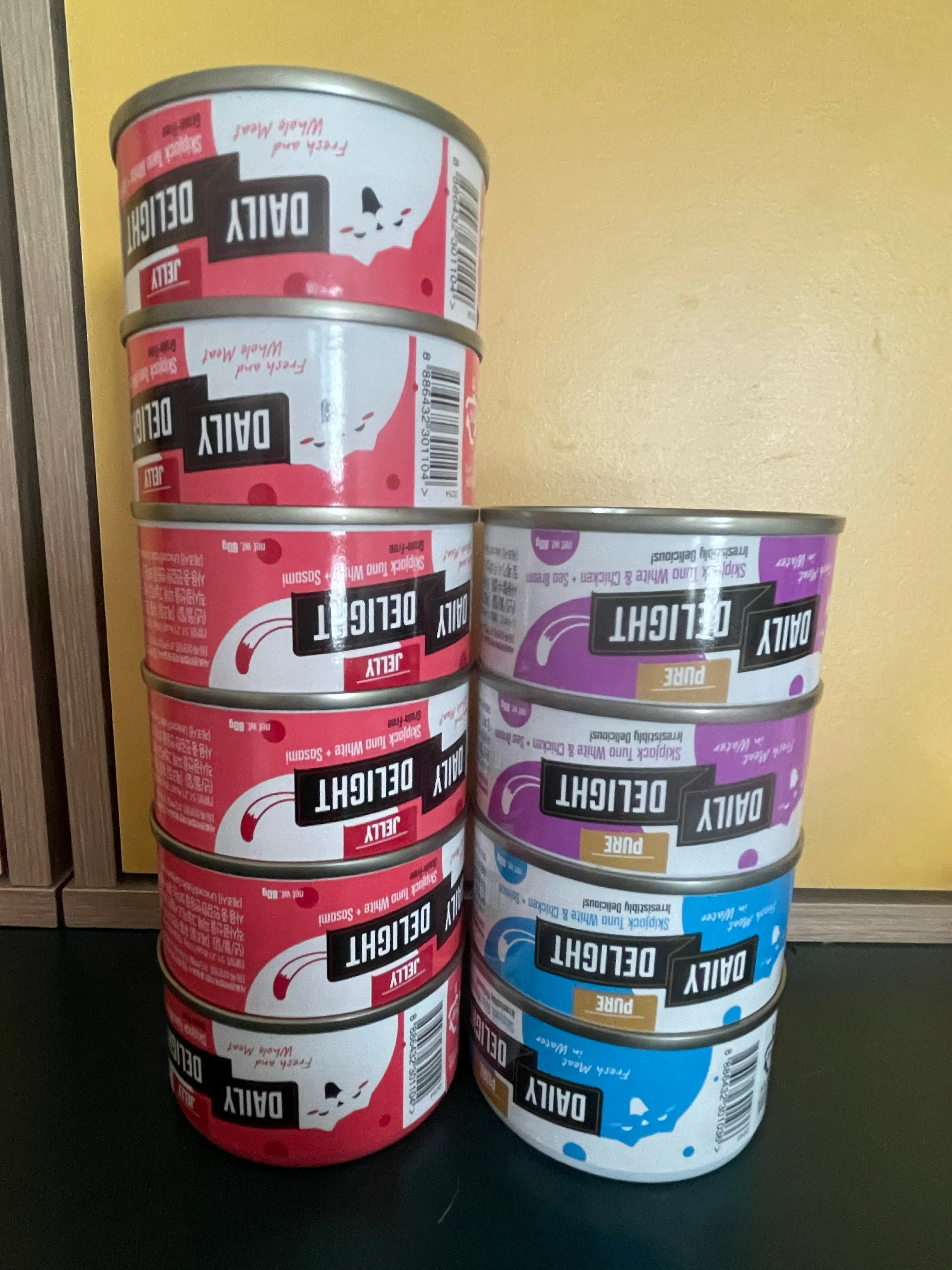 데일리딜라이트 캣 참치&치킨&도미 퓨어 캔 80g 베스트 후기 이미지